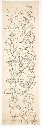 Ornamental drawings (recto) blank (verso)