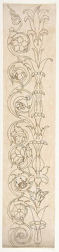 Ornamental drawings (recto) blank (verso)