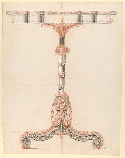 Design for a Silver and Gilt-Bronze Table with a Garland