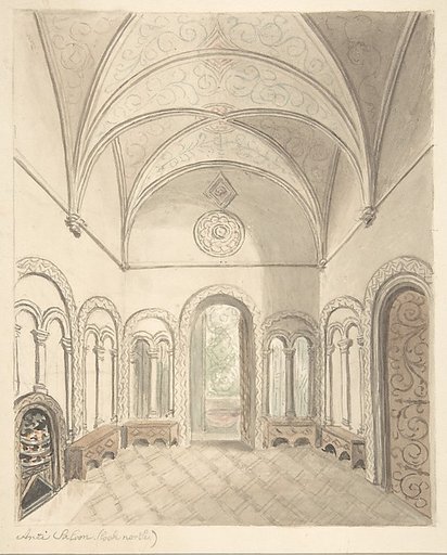 Lea Castle, Worcestershire, Ante-saloon, Looking North