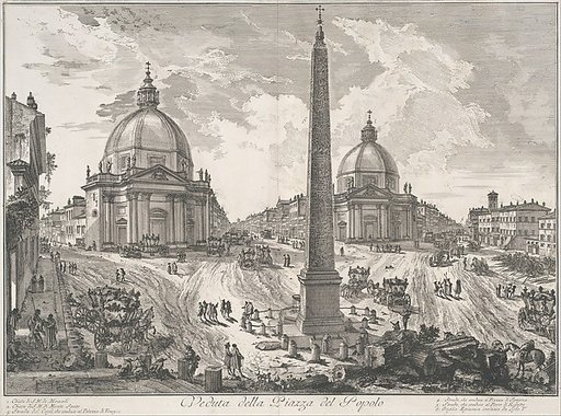 The Piazza del Popolo (Veduta della Piazza del Popolo), from "Vedute di Roma"