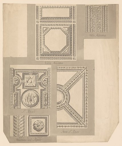 Details of Ceilings, Villa Madama, St. Peter's and Madonna del Popolo