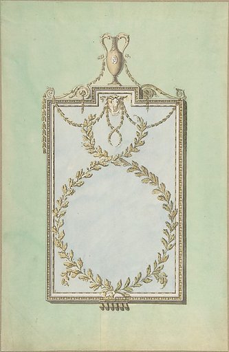 Design for a Mirror Surmounted by a Vase