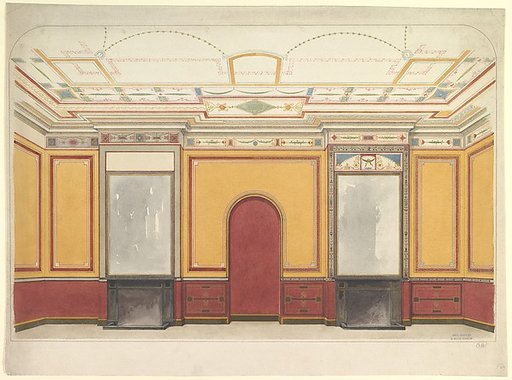 Design for a room with two fireplaces
