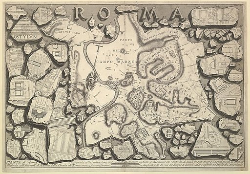 Plan of Rome..., from "Le Antichità Romane" (Roman Antiquities)