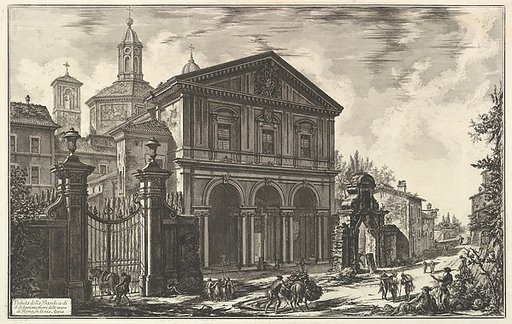 View of the Basilica of San Sebastiano fuori delle mura [St. Sebastian outside the Walls] on the Appian Way, from Vedute di Roma (Roman Views)