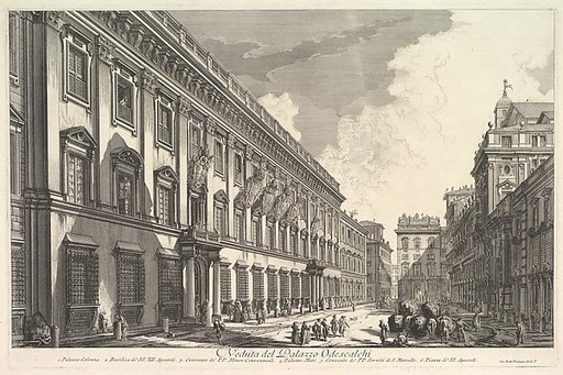 View of the Palazzo Odeschali, from Vedute di Roma (Roman Views)