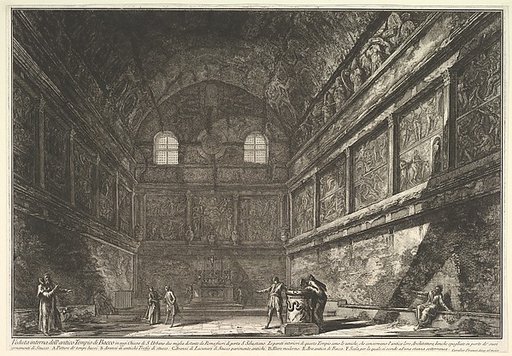 The so-called Temple of Bacchus, now the Church of S. Urban, interior (Veduta interna dell antico Tempio di Bacco, or. di S. Urbano)