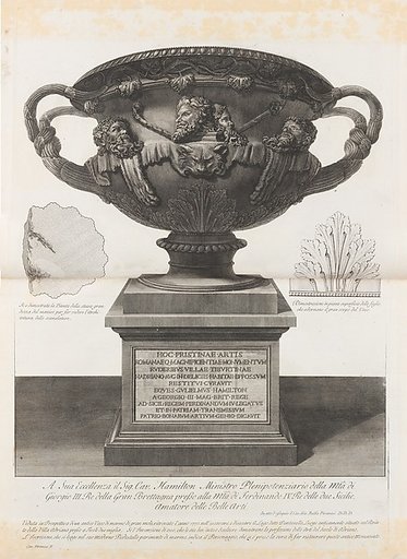 Vasi, candelabri, cippi, sarcofagi, tripodi, lucerne, ed ornamenti antichi disegnati ed incisi dal Cav. Gio. Batt. Piranesi, Vol. I (Vases, candelabra, grave stones, sarcophagi, tripods, lamps, and ornaments designed and etched by Cavalieri Giovanni Battista Piranesi)