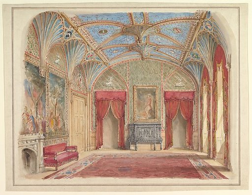 Design for the Decoration of the Drawing Room at Eastnor Castle, Herefordshire