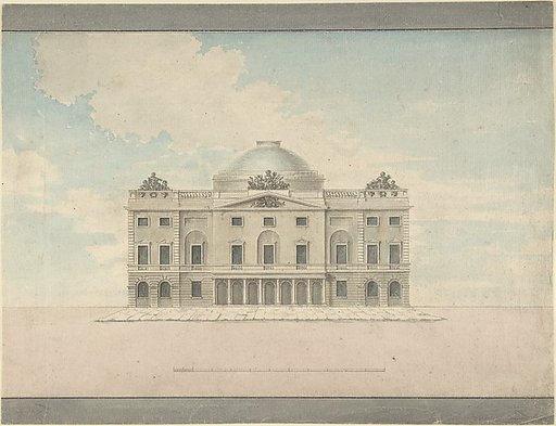 Design for the Façade of a Theater (Perspective)