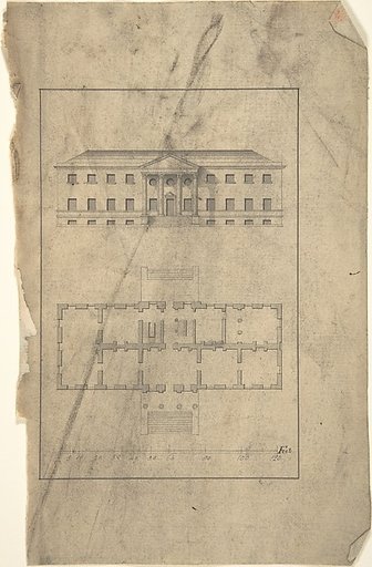 Plan and Elevation of Country House
