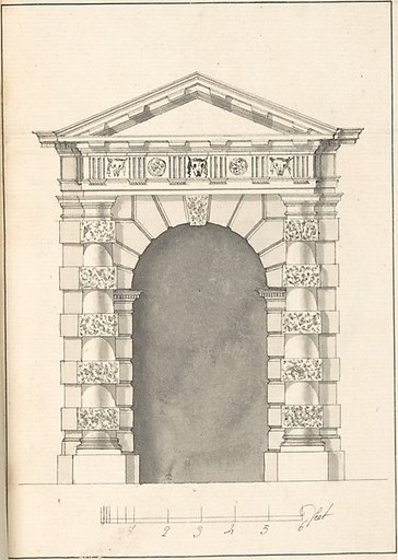 Elevation of Rustic Doric Doorway