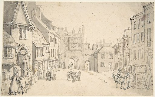 City View with Medieval Gate (perhaps York)
