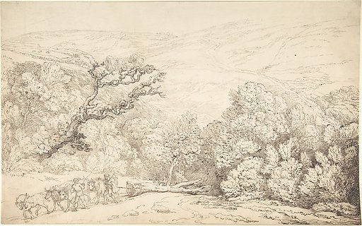 Landscape with Oxen and Felled Tree