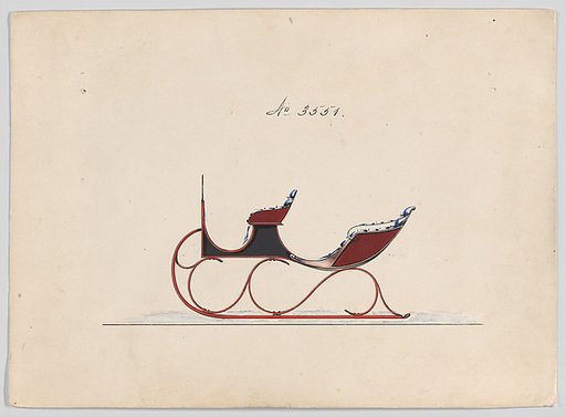 Design for Victoria Sleigh, no. 3551