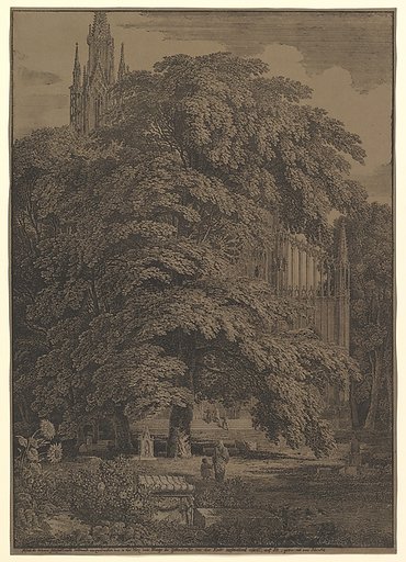Gothic Church Hidden by a Tree