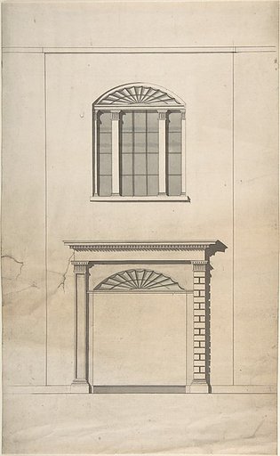 Design for a Fireplace and Window