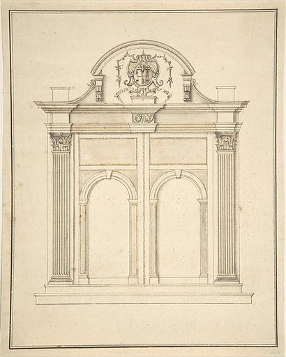Design for a doorway for a chapel