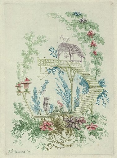 Chinoiserie, from "Nouvelle Suite de Cahiers de dessins chinois a l'usage des dessinateurs et des peintres" (Nr 1)
