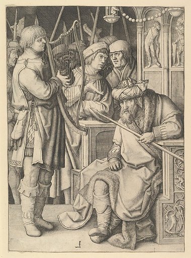 David Playing the Harp Before Saul