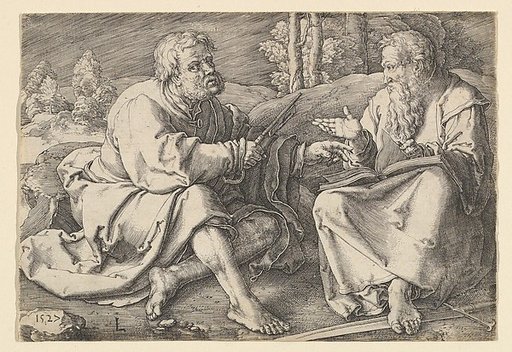 Sts. Peter and Paul Seated in a Landscape