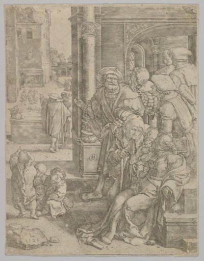 Poet Virgil Suspended in a Basket