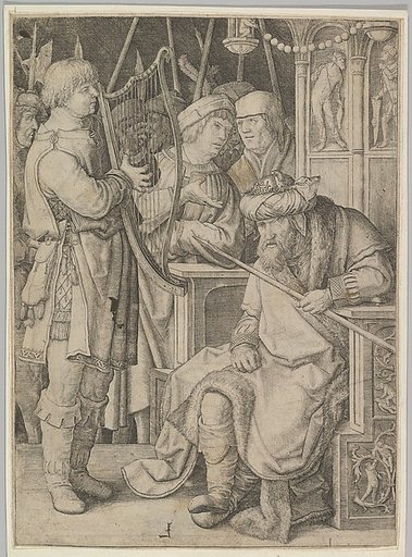 David Playing the Harp Before Saul