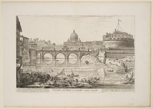 The Bridge and Castel S. Angelo (Veduta del Ponte e Castello Sant'Angelo