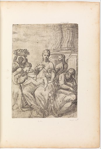 Holy Family with Saint John the Baptist and angels
