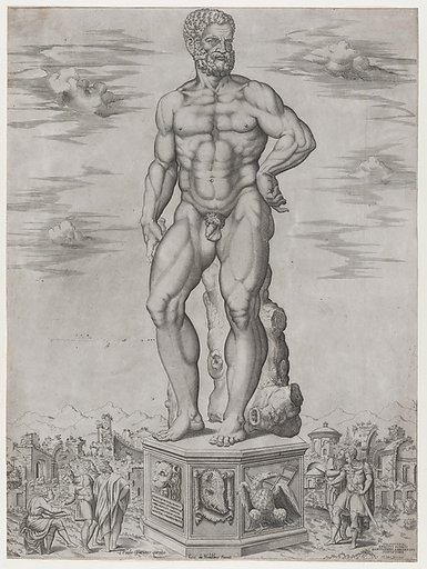 Hercules Colossus at Padua (L'Ercole di casa Benavides a Padova), from "Speculum Romanae Magnificentiae"