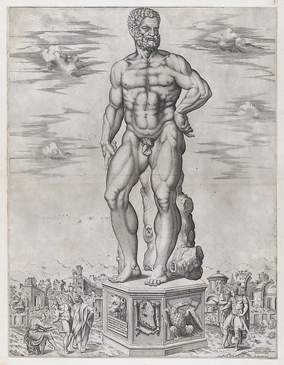 Hercules Colossus at Padua (L'Ercole di casa Benavides a Padova), from "Speculum Romanae Magnificentiae"