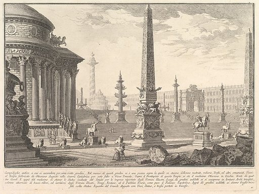 The ancient Capitol ascended by approximately one hundred steps... (Campidoglio antico a cui si ascendeva per circa cento gradini...), from "Prima Parte di Architettura, e Prospettive"