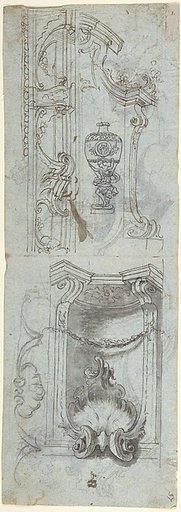 Design of architectural ornaments and an Amphora