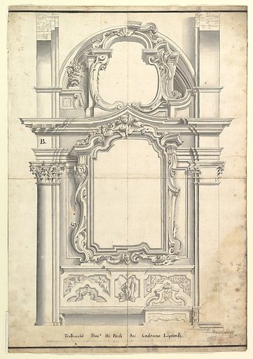 Two Alternate Designs for a Wall with a Frame for a Painting