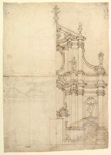 Two Alternate Designs for a Church Façade