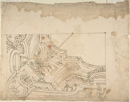 Design for Corner of a Cove (recto); Designs for a Ceiling (?) (verso)