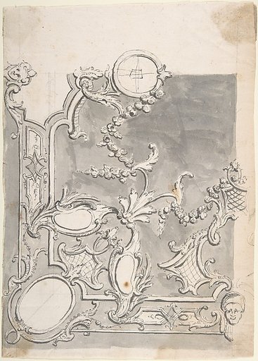One Quarter of a Design for Corner of a Wall or a Ceiling