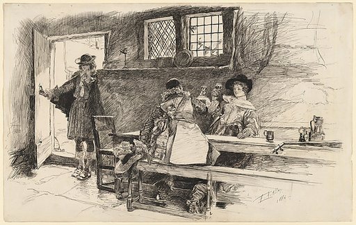 "Will had her to the wine," illustration to "Phillada Flouts Me"