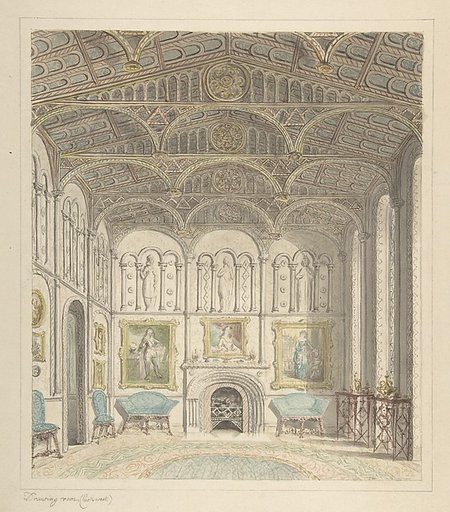 Drawing Room of Lea Castle, Looking West