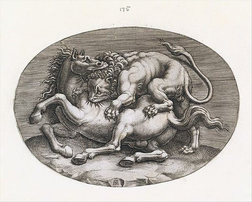 Lion Attacking a Horse, from "Speculum Romanae Magnificentiae"