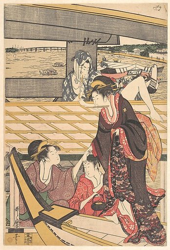Pleasure Parties in Boats on the Sumida River under the Ryogoku Bridge