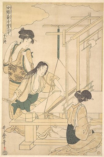 Women Weaving Silk Cloth