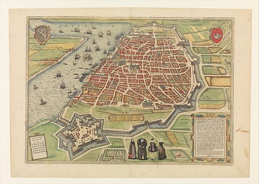 View of Antwerp from Braun and Hogenberg's Civitates Orbis Terrarum