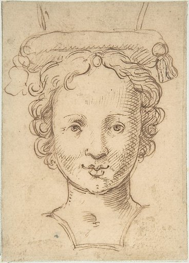 Head of a Young Woman, a Probable Finial for Fountain or other Type of Waterwork
