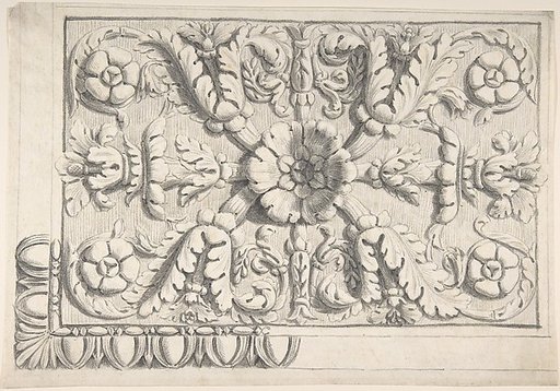 Classical Ceiling Moldings with Floral Ornament