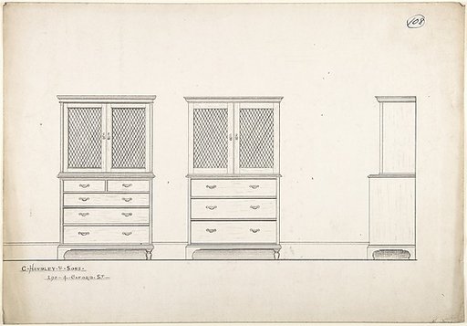 Front and Side Views of Breakfronts