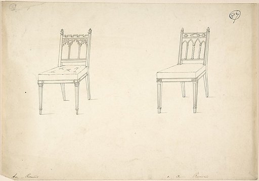 Design for Two Gothic Chairs