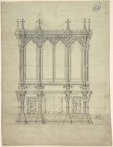 Design for a Gothic Cabinet