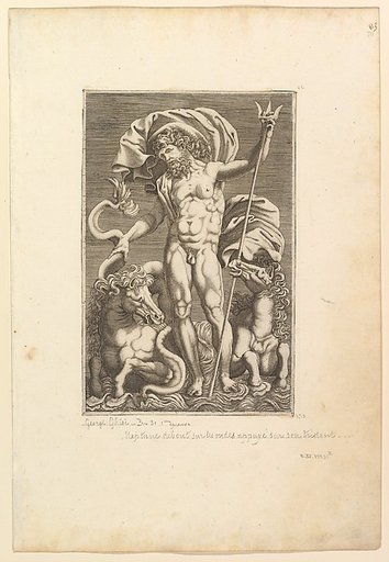 Neptune Between Two Sea Horses